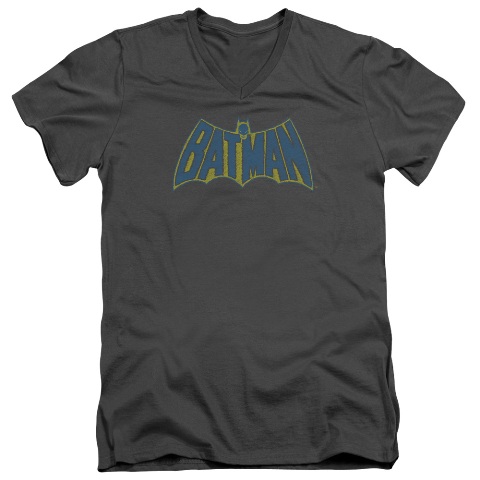 Batman-Sketch Logo - Short Sleeve Adult 30-1 Tee - Charcoal, Medium