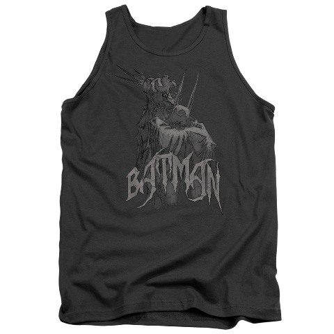 Batman-Scary Right Hand - Adult Tank Top - Charcoal- Medium