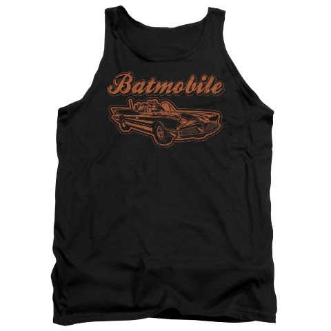 Batman-Batmobile - Adult Tank Top - Black- Small