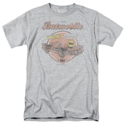 Batman-Amzing Batmobile - Short Sleeve Adult 18-1 Tee - Heather- 3X