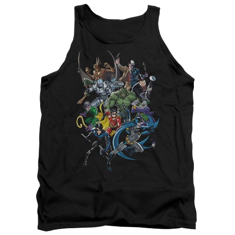 Batman-Saints And Psychos - Adult Tank Top - Black- Medium