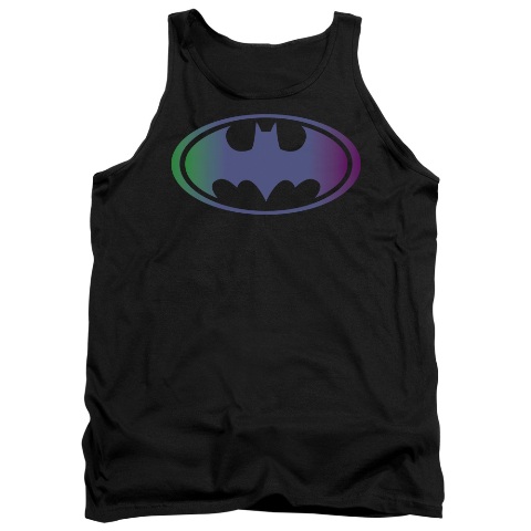 Batman-Gradient Bat Logo - Adult Tank Top - Black- Medium