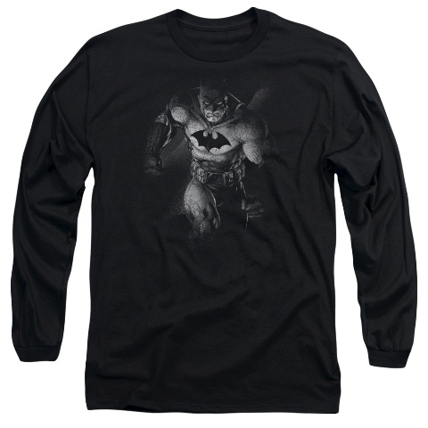 Batman-Materialized - Long Sleeve Adult 18-1 Tee - Black- Extra Large