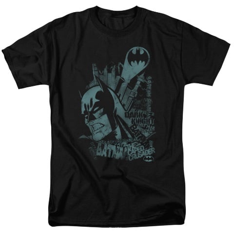 Batman-Gritted Teeth - Short Sleeve Adult 18-1 Tee - Black- Small