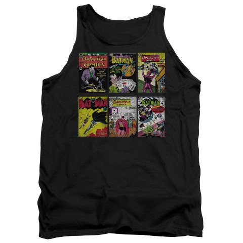 Batman-Bm Covers - Adult Tank Top - Black- 2X