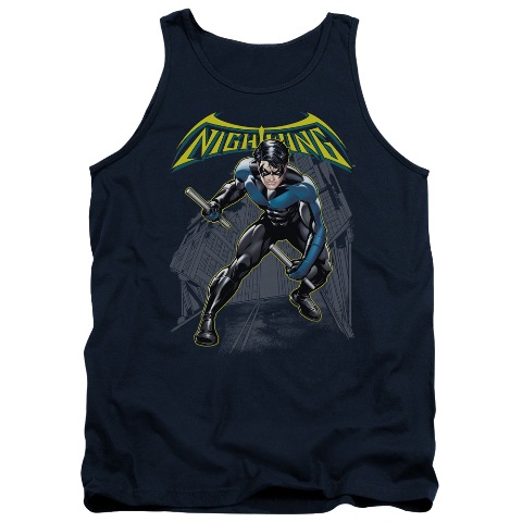 Batman-Nightwing - Adult Tank Top - Navy- 2X