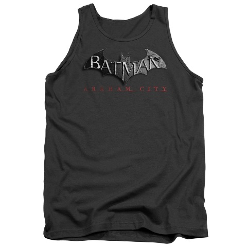 Arkham City-Logo - Adult Tank Top - Charcoal- Large