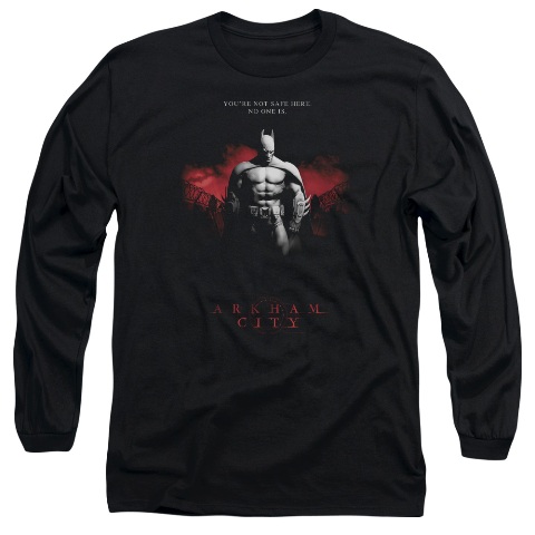 Arkham City-Standing Strong - Long Sleeve Adult 18-1 Tee - Black- Small