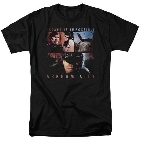 Arkham City-Escape Is Impossible T-Shirt - Black- 3X