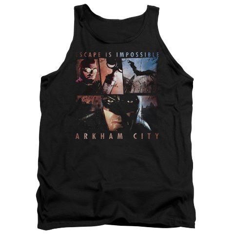 Arkham City-Escape Is Impossible - Adult Tank Top - Black- 2X