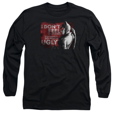 Arkham City-So Much Ugly - Long Sleeve Adult 18-1 Tee - Black- Medium