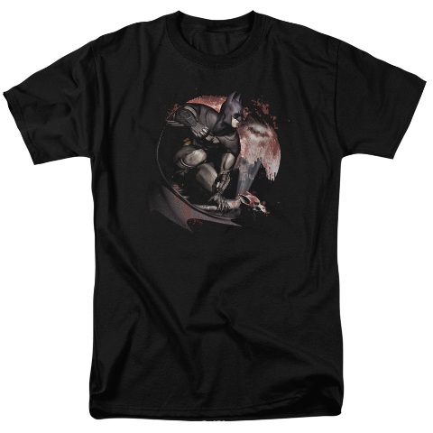 Arkham City-Blood Moon - Short Sleeve Adult 18-1 Tee - Black, Medium