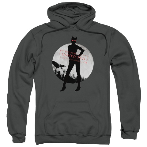 Arkham City-Catwoman Convicted - Adult Pull-Over Hoodie - Charcoal- Medium -  Trevco, BM2005-AFTH-2