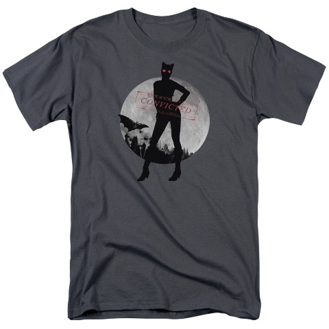 Arkham City-Catwoman Convicted 18-1 Tee - Charcoal- 3X