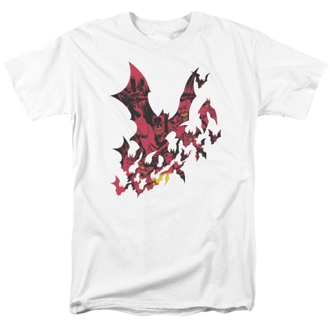 Batman-Broken City - Short Sleeve Adult 18-1 Tee - White- Medium