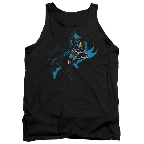 Batman-Neon Batman - Adult Tank Top - Black- 2X