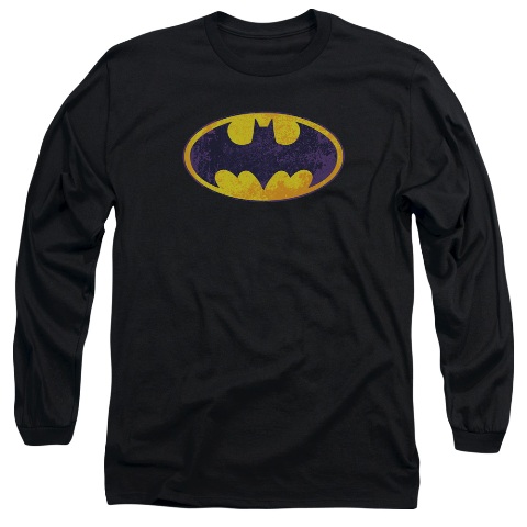 Batman-Bm Neon Distress Logo - Black- Large