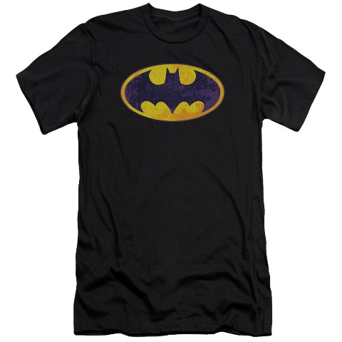 Batman-Bm Neon Distress Logo - Short Sleeve Adult 30-1 Tee - Black- 2X -  Trevco, BM2026-SF-5