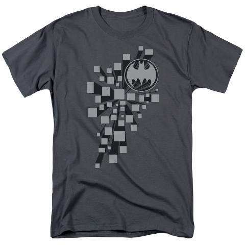Batman-Gotham 3D - Short Sleeve Adult 18-1 Tee - Charcoal- Extra Large