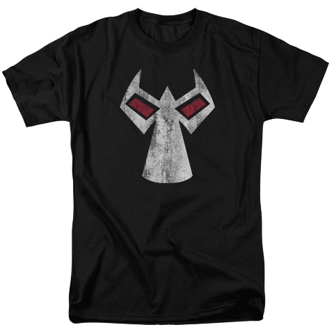 Batman-Bane Mask - Short Sleeve Adult 18-1 Tee - Black- Extra Large