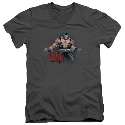 Batman-Bane Flex - Short Sleeve Adult 30-1 Tee - Charcoal- Small