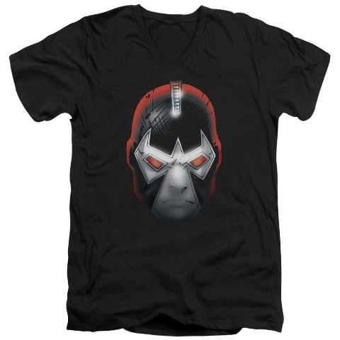 Batman-Bane Head - Short Sleeve Adult 30-1 Tee - Black- Medium