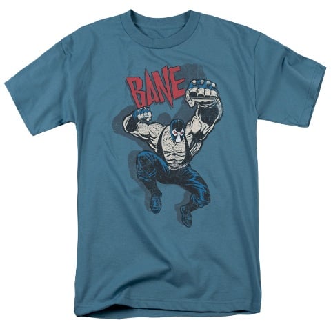 Batman-Bane Vintage - Short Sleeve Adult 18-1 Tee - Slate- Medium