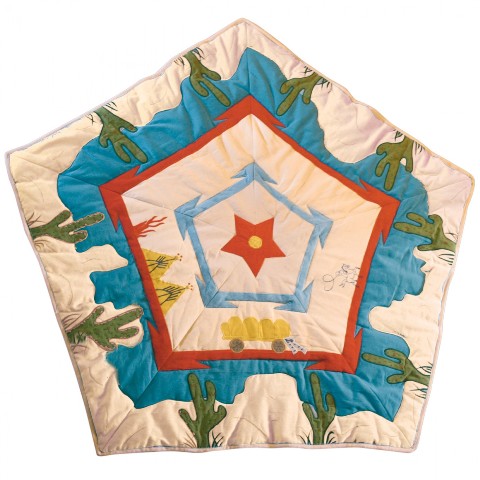 Picture of Win Green WIGCBFQ Cowboy Wigwam Floor Quilt