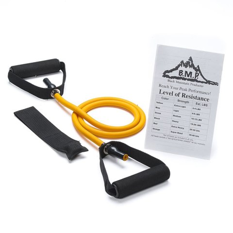 Picture of Black Mountain Products Yellow L - A 2-4 lbs. Single Resistance Band&#44; Yellow
