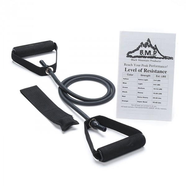 Picture of Black Mountain Products Black L - A 15-20 lbs. Single Resistance Band&#44; Black