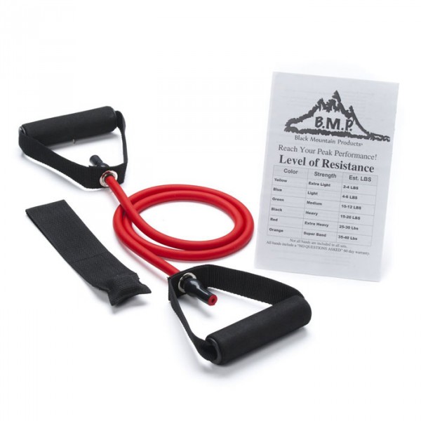 Picture of Black Mountain Products Red L - A 25-30 lbs. Single Resistance Band&#44; Red