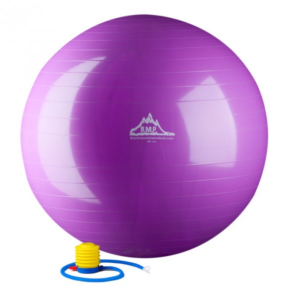 Picture of Black Mountain Products 55cm Purple Gym Ball 55 cm. Static Strength Exercise Stability Ball- Purple