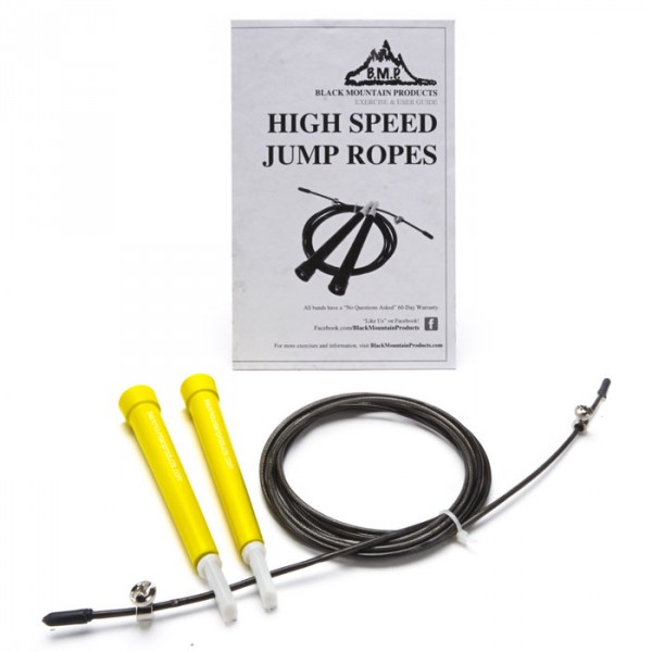 Picture of Black Mountain Products Speed Rope Yellow Speed Jump Rope Cable&#44; Yellow