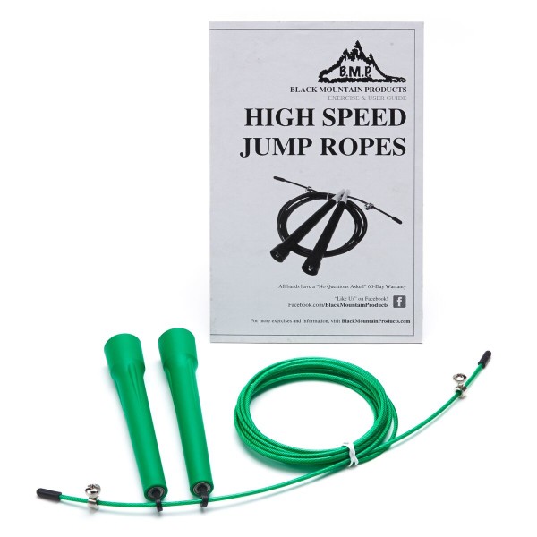 Picture of Black Mountain Products Speed Rope Green Speed Jump Rope Cable&#44; Green