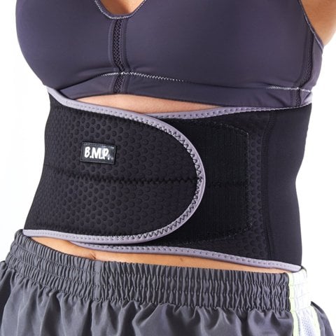 Picture of Black Mountain Products Waist Brace Black L Stabilizing Lumbar Waist Brace- Black - Large