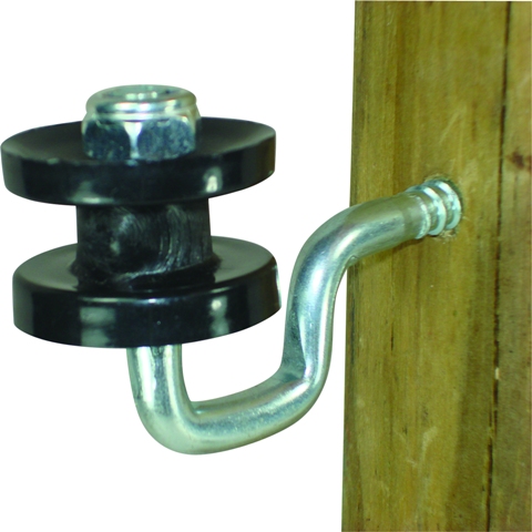 Picture of Field Guardian 652330 Wood Post- Screw in Corner Insulator - Polyrope- Black