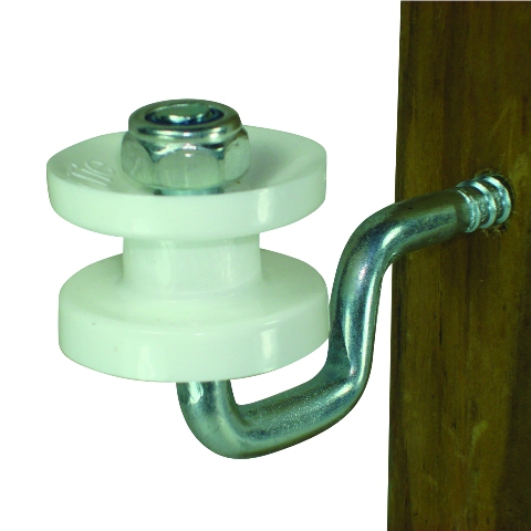 Picture of Field Guardian 652331 Wood Post- Screw in Corner Insulator - Polyrope- White