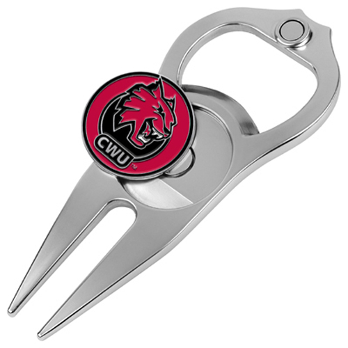 Picture of Hat Trick Openers 6 In 1 Golf Divot Tool - Central Washington Wildcats