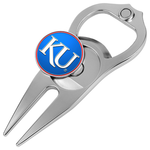 Picture of Hat Trick Openers 6 In 1 Golf Divot Tool - Kansas Jayhawks