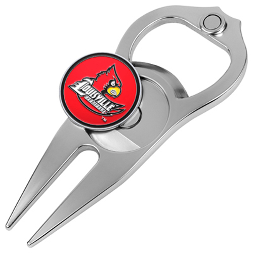 Picture of Hat Trick Openers 6 In 1 Golf Divot Tool - Louisville Cardinals