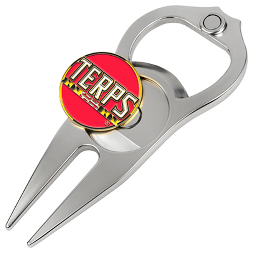 Picture of Hat Trick Openers 6 In 1 Golf Divot Tool - Maryland Terrapins
