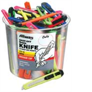 Picture of Allway Tools 7750 9 mm. Neon Deluxe Snap Off Knife 1-Card