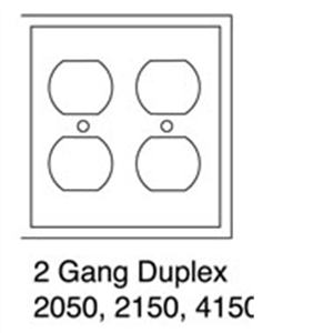 Cooper Wiring - Eagle 2150W-BOX White 2 Gang Receptacle PlatePack of 10