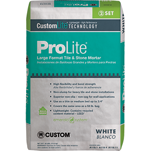 PLMW30 30 lbs. Prolite Tile & Stone Mortar White Bag