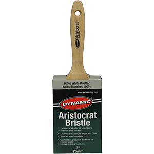 Dynamic HB198107 3 in. Aristocrat Flat White Bristle Brush