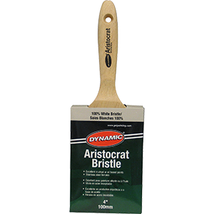 Dynamic HB198110 4 in. Aristocrat Flat White Bristle Brush