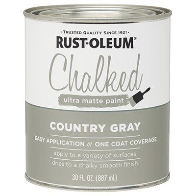 Rust-Oleum Specialty Country Gray Matte Chalked Paint Quart (285141)