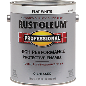 Corp 215968 1 Gallon Flat White Professional Oil Based Enamel 400 Voc Pack of 2