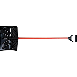1673300 16 in. Snow Shovel Poly Blade Steel Core Handle With Poly D-Grip