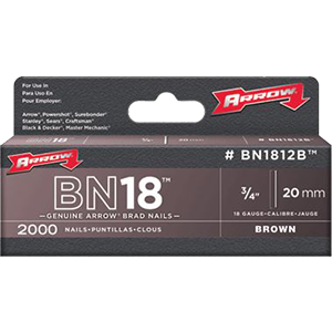 BN1812BCS 0.75 in. Brad Nail, Brown